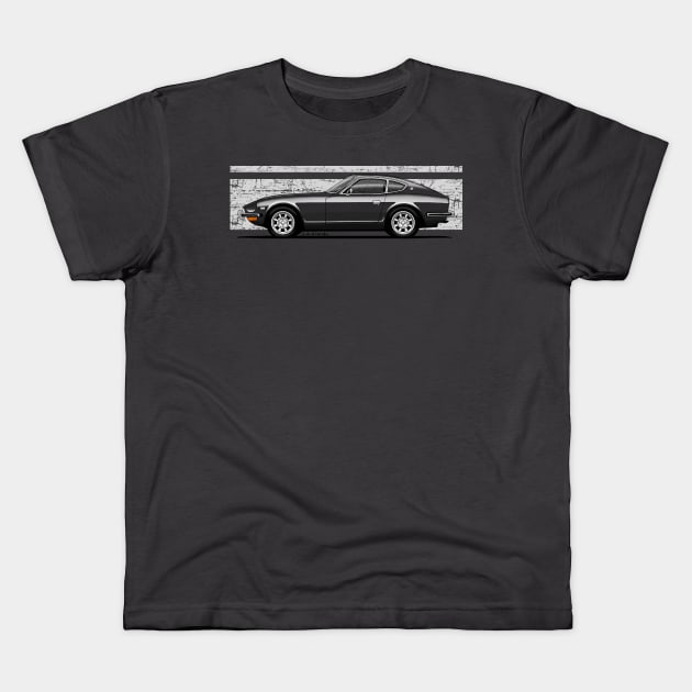 Classic japanese sports car for medium and dark backgrounds Kids T-Shirt by jaagdesign